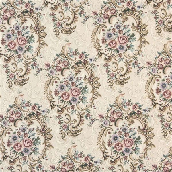 Designer Fabrics 54 in. Wide Burgundy- Green And Blue- Floral Tapestry Upholstery Fabric B773 - main